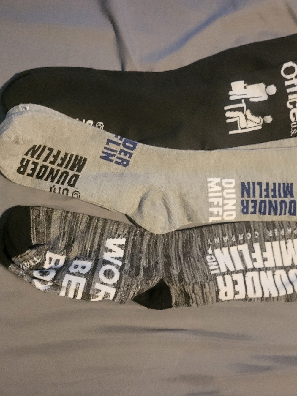 Source Unknown Men’s Crew Socks - Black, Gray, Light Gray